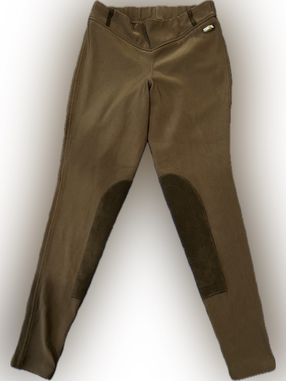 Kerrits Brown Equestrian Riding Leggings with Knee Patches and Interior Nonslip